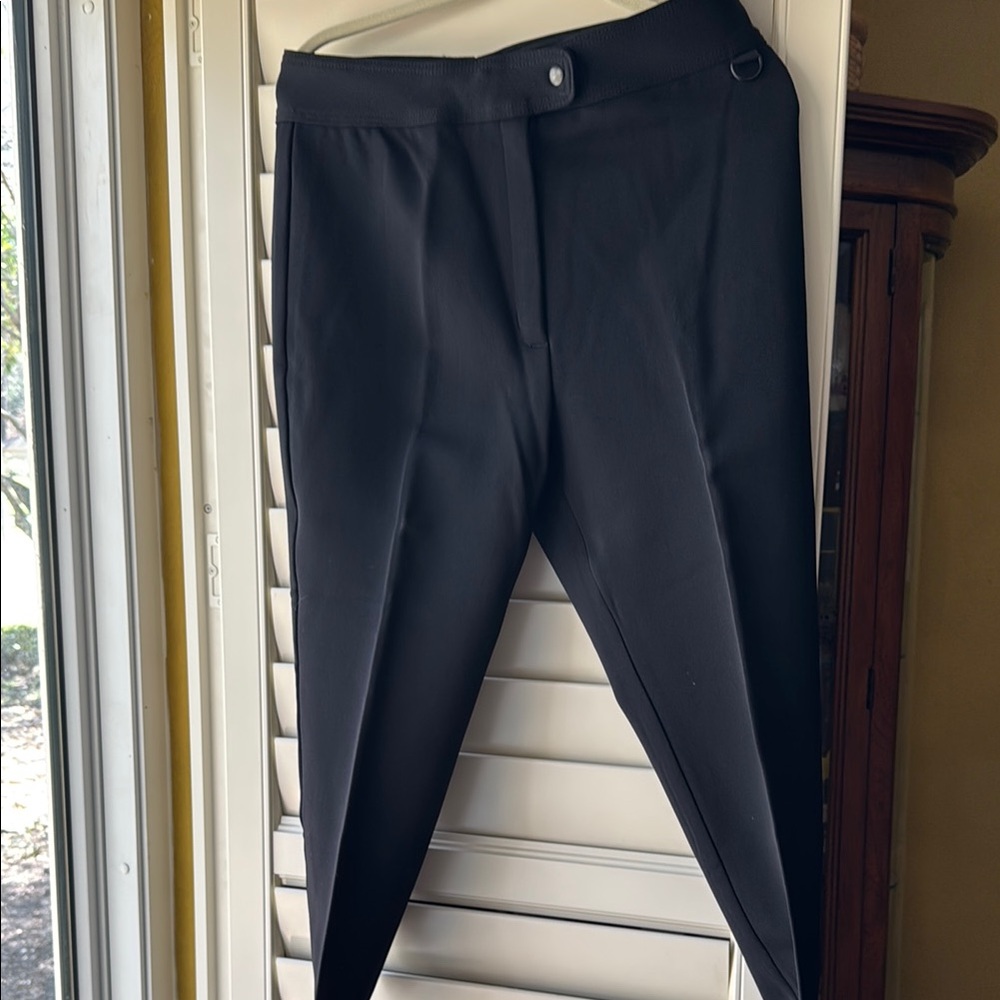 Ski pants in the boots.